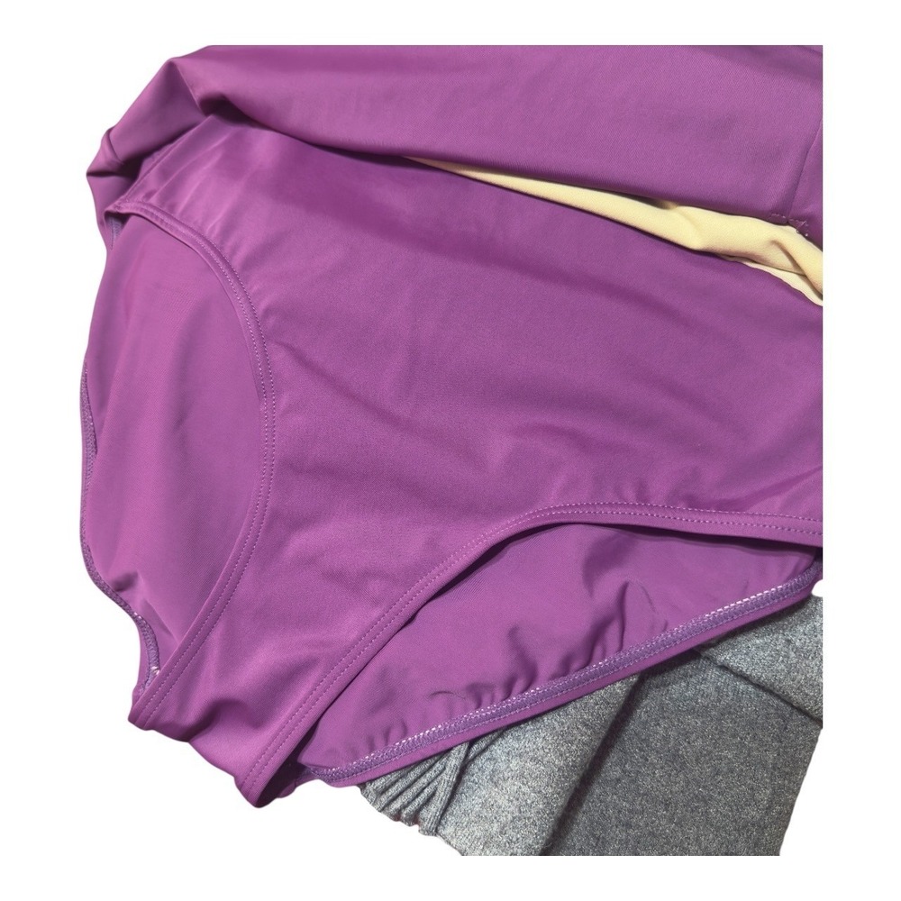 Swimsuits For All Purple Ruche Tummy Control Swim Bathing Suit One Piece 12  NWT - Picture 3 of 6